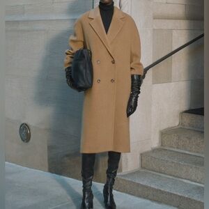 Babaton Atelier Slouch Wool Coat Camel Size 1